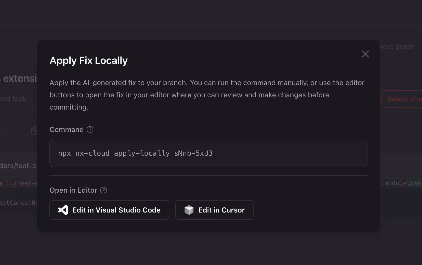Apply Self-Healing Fixes Locally